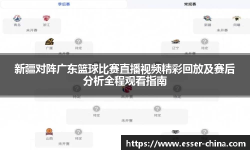 新疆对阵广东篮球比赛直播视频精彩回放及赛后分析全程观看指南
